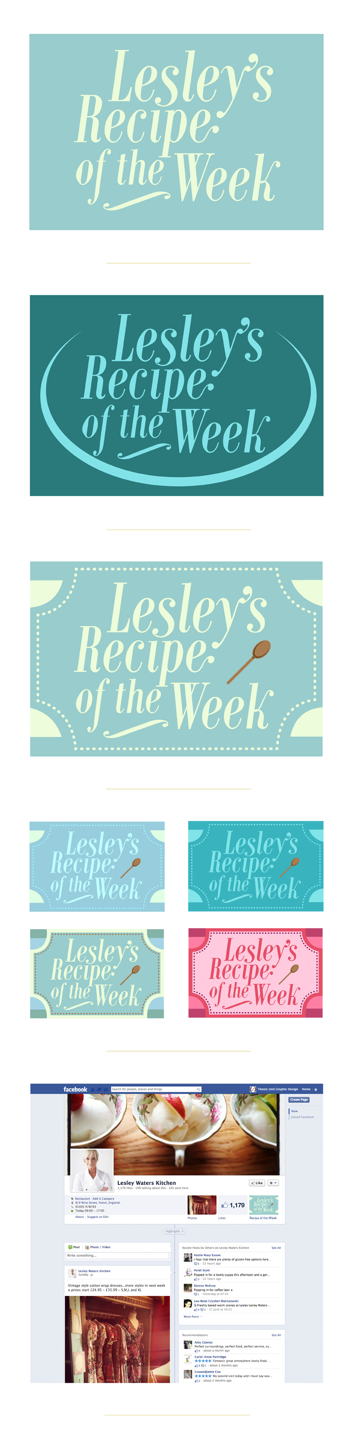 Lesley Waters, TV chef, Facebook Designs by Theory Unit Graphic Design in Yeovil, Somerset